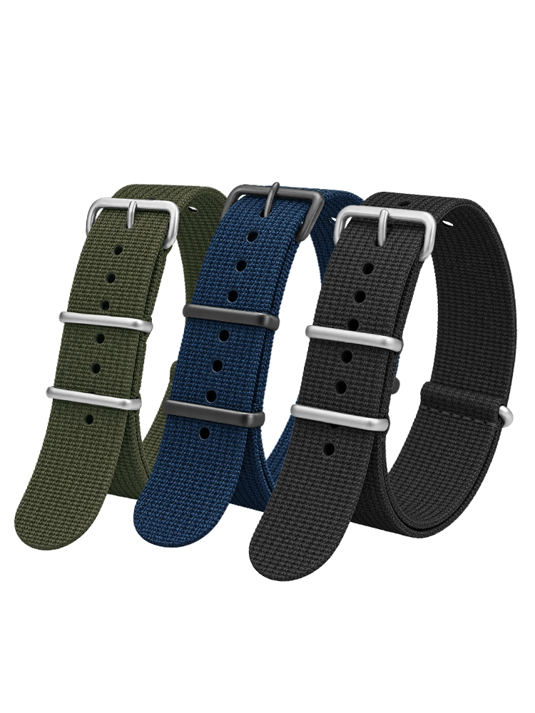 Nato Strap Nylon - Nervürlü Naylon Kayış Seiko Askeri Balistik